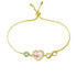 custom Bracelet Single Rose Gold Heart Photo Bracelet with Birthstone