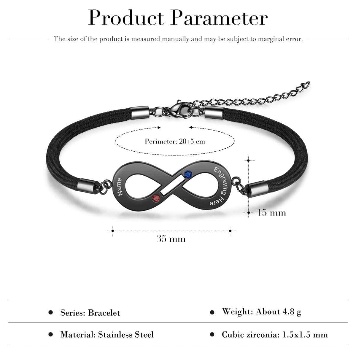 custom Bracelets Personalized Infinity Bracelet