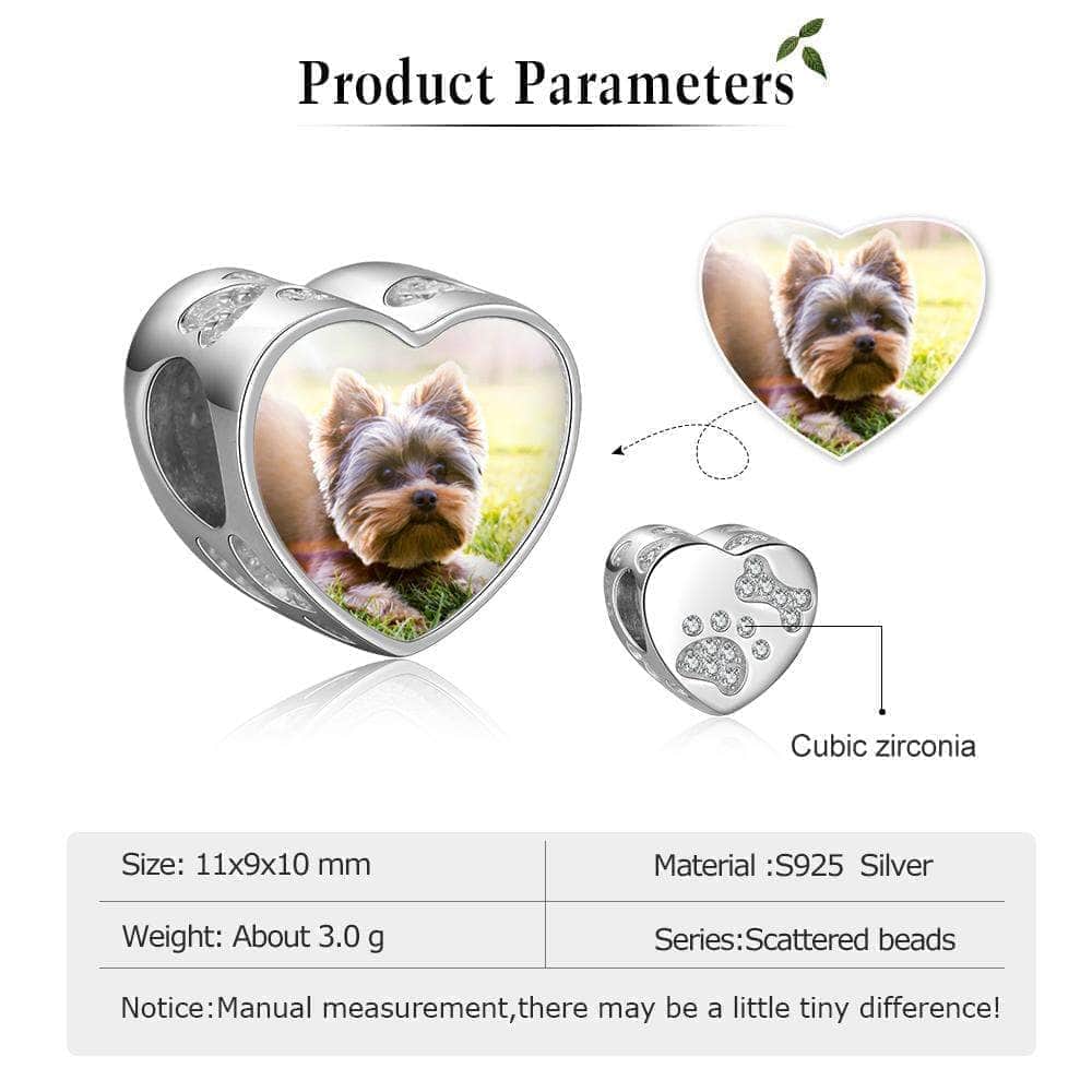 custom CHARMS Pet bone Personalized Photo Charm