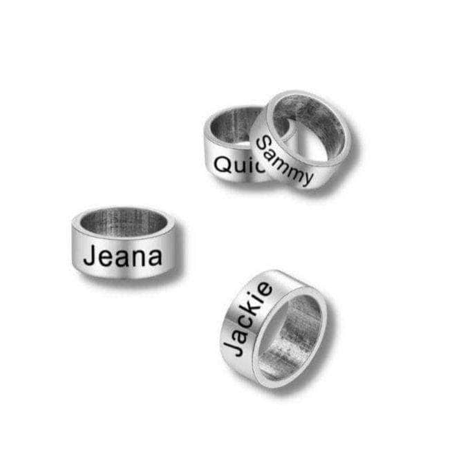 custom CHARMS Silver Stainless Steel Name charms