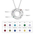 custom Necklace 4 Birthstone & Engraved Necklace