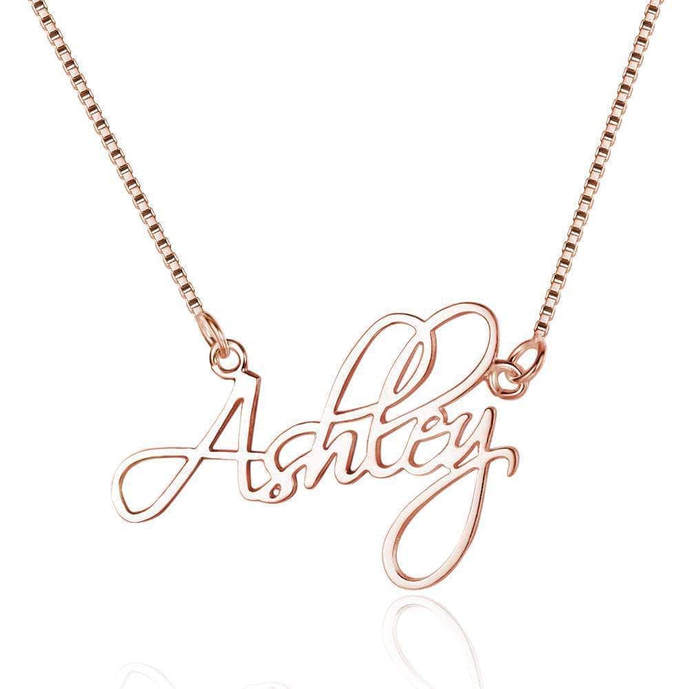 custom Necklace Classic Name Rose Gold Necklace