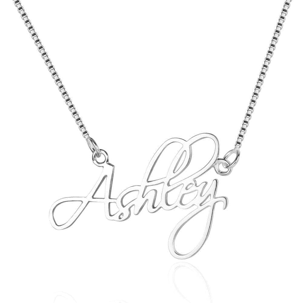 custom Necklace Classic Name Silver Necklace