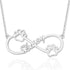 custom Necklace Customized Pet infinity Paw Name Necklace