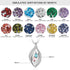 custom Necklace Drop Birthstone & Engraved Necklace