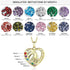 custom Necklace Gold Heart Birthstone & Engraved Necklace