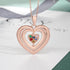 custom Necklace Gold Hearts Birthstone & Engraved Necklace
