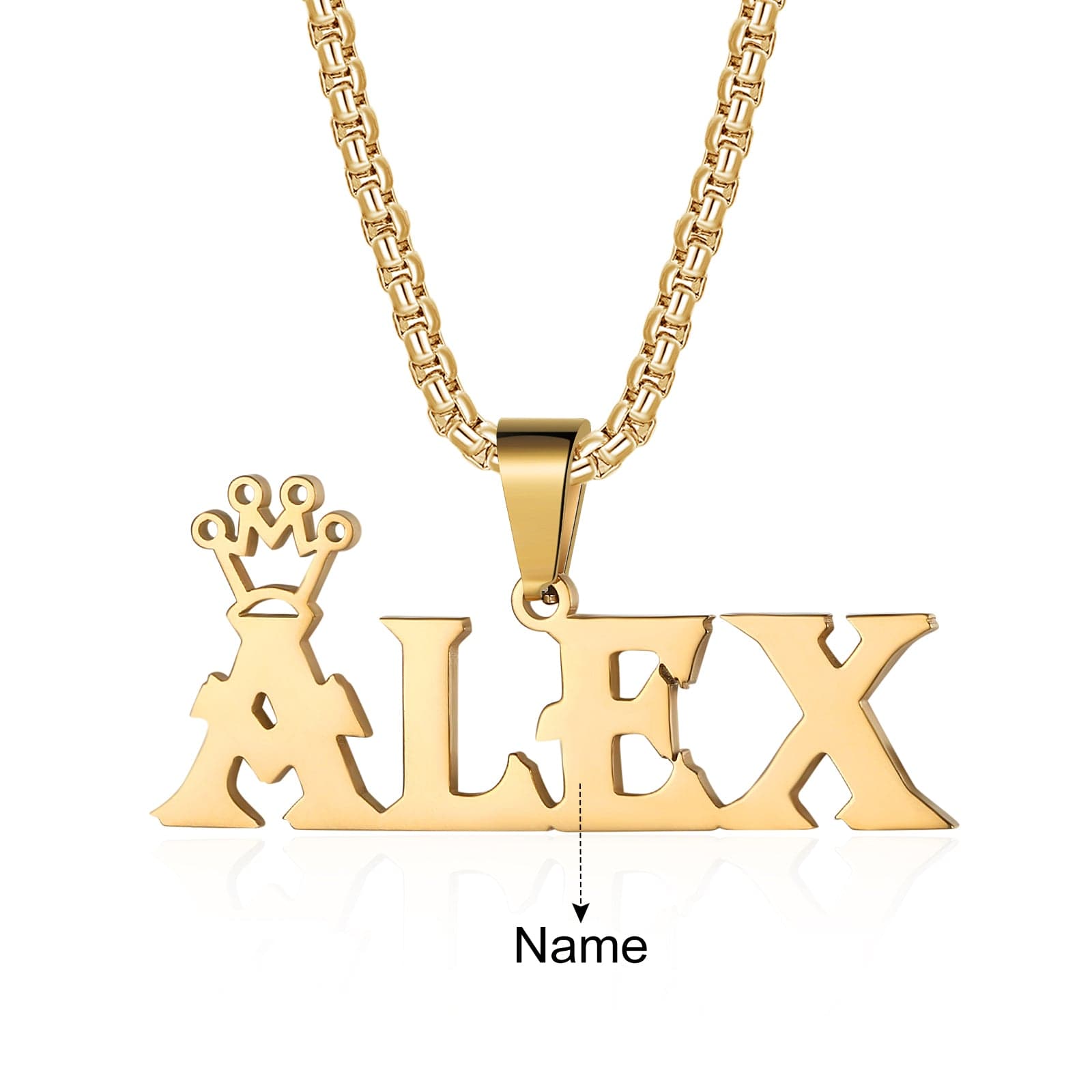 custom Necklace Gold Plated Persaonlized Name Necklace