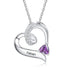 custom Necklace Heart Birthstone & Engraved Necklace