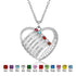 custom Necklace Heart Birthstone & Engraved Necklaces