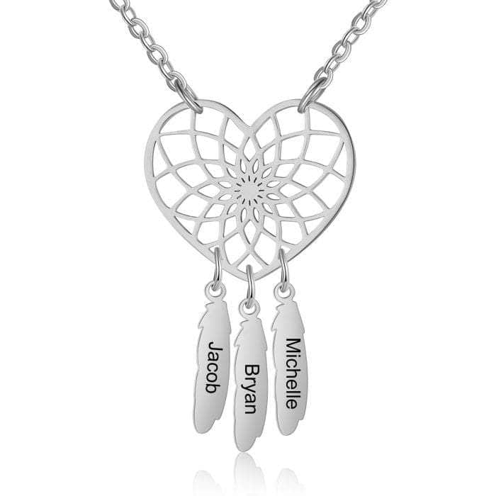 custom Necklace Heart Dreamcatcher Necklace