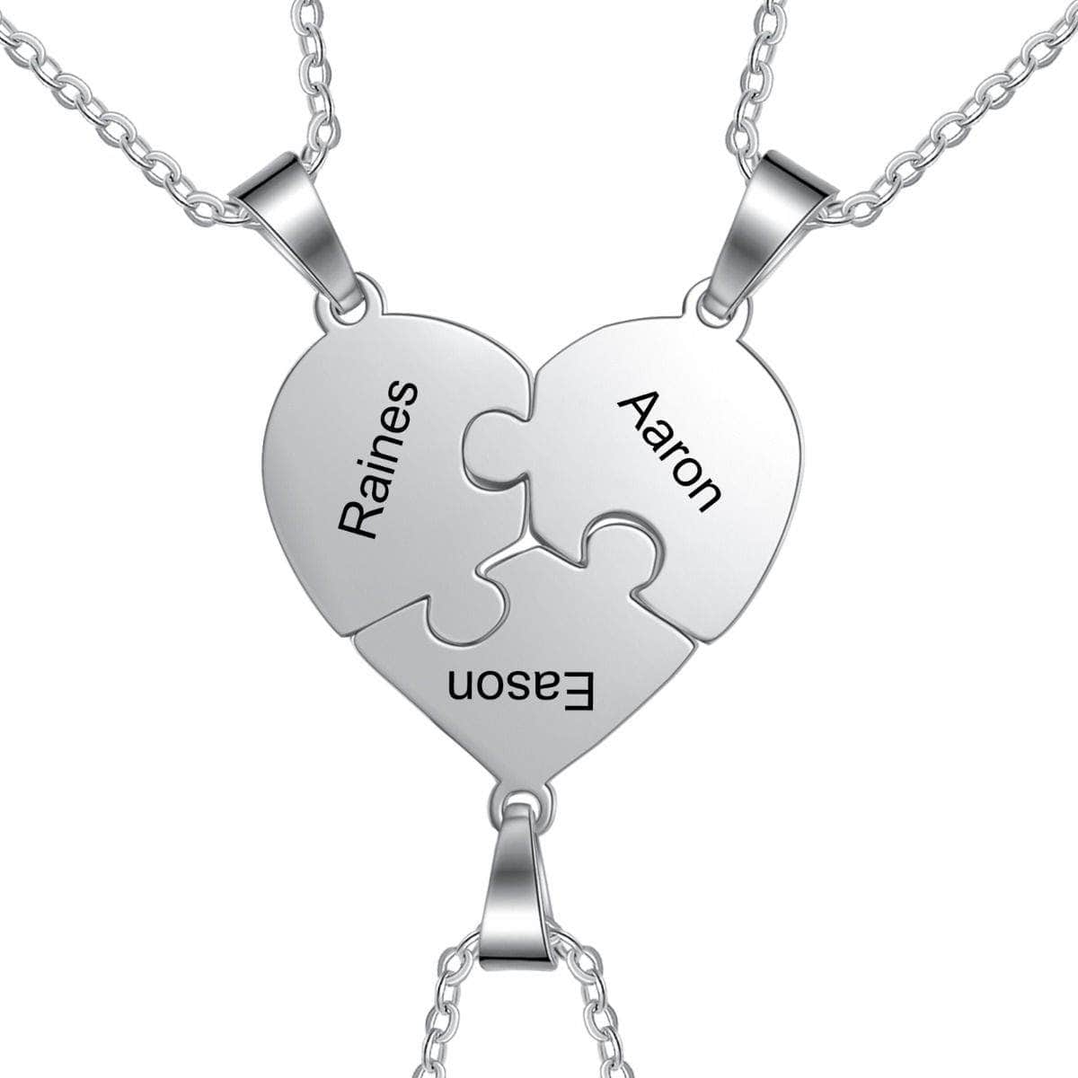 custom Necklace Heart Name Puzzle Necklace
