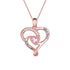 custom Necklace Heart Necklace with Birthstone CG328