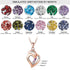 custom Necklace Rose Gold 3 Heart Birthstone & Engraved Necklace