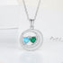 custom Necklace Round Birthstone & Engraved Necklaces
