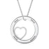 custom Necklace Round Heart Shaped Flat Necklace