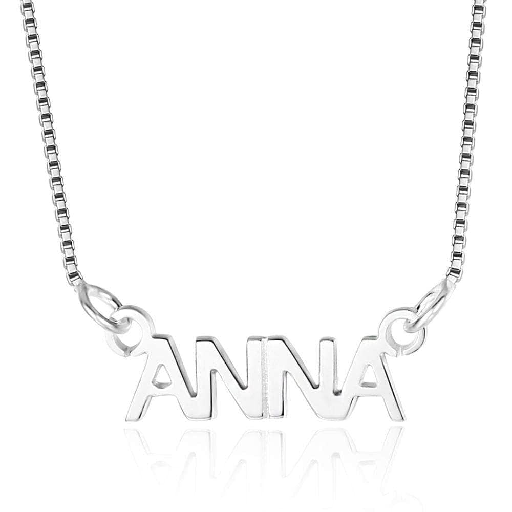 custom Necklace Silver Capital Letter Necklace