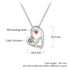custom Necklace Silver Heart Birthstone & Engraved Necklace