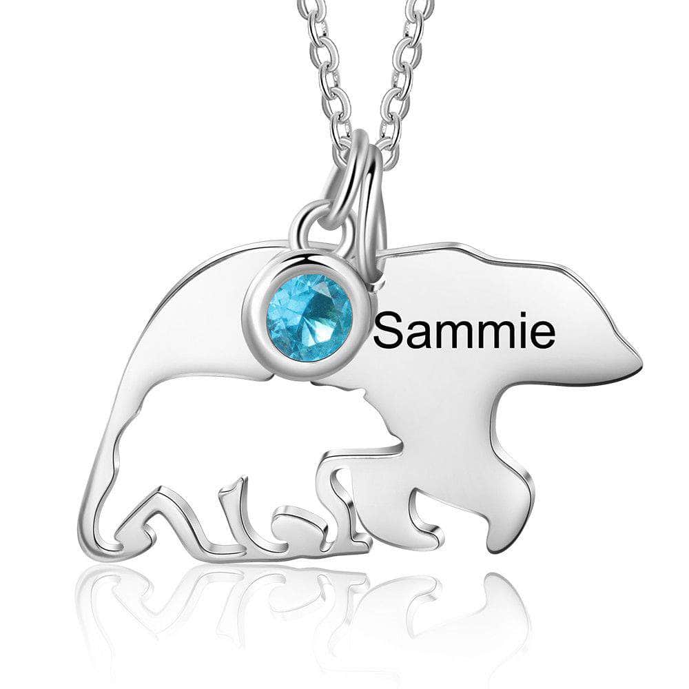custom Necklace Stainless Steel Animal Bear Necklace