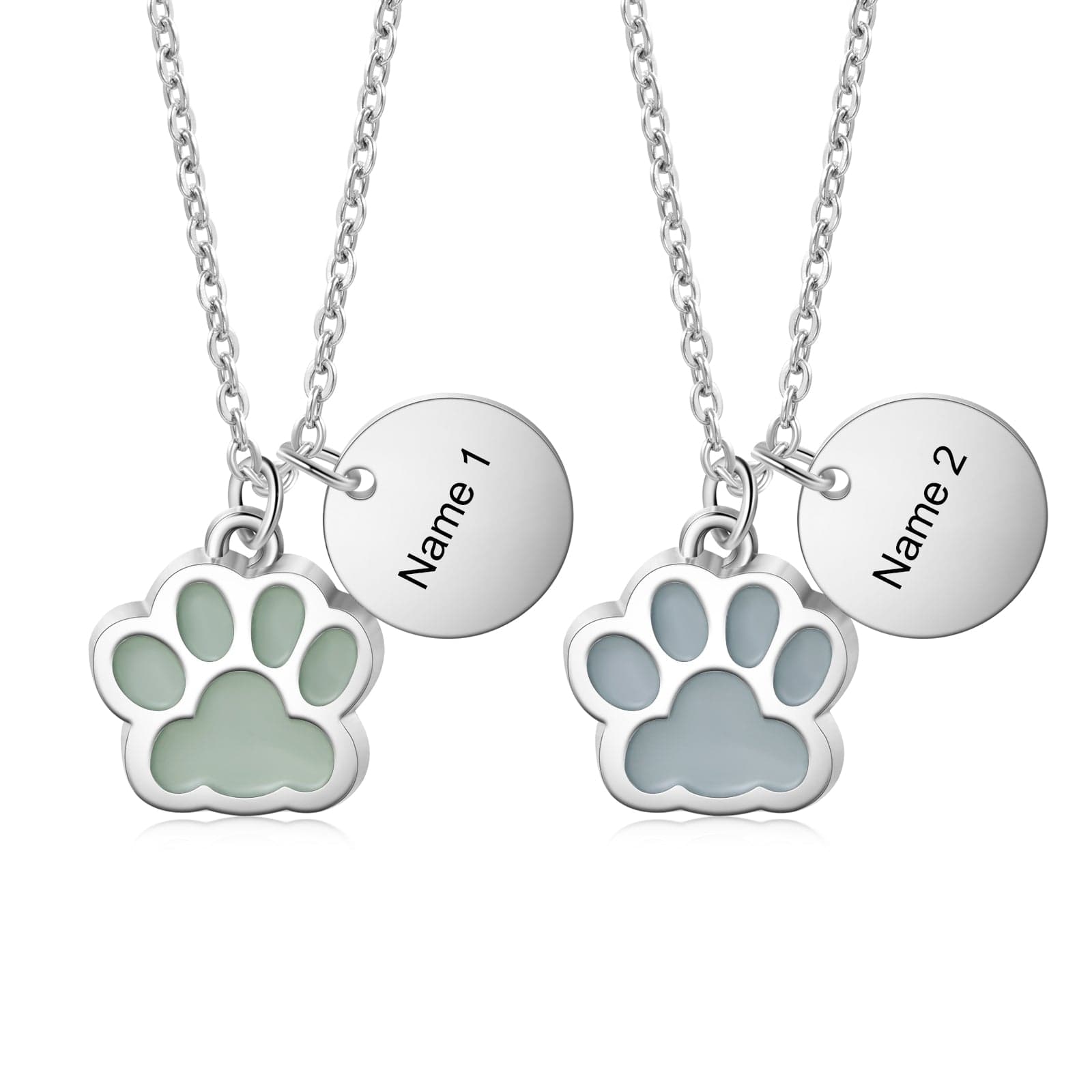 custom Necklace Stainless Steel Luminous Paw Necklace
