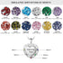 custom Necklace Sterling Silver Birthstones Heart Shape Necklace