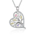 custom Necklace Sterling Silver Heart Necklace with Birthstone