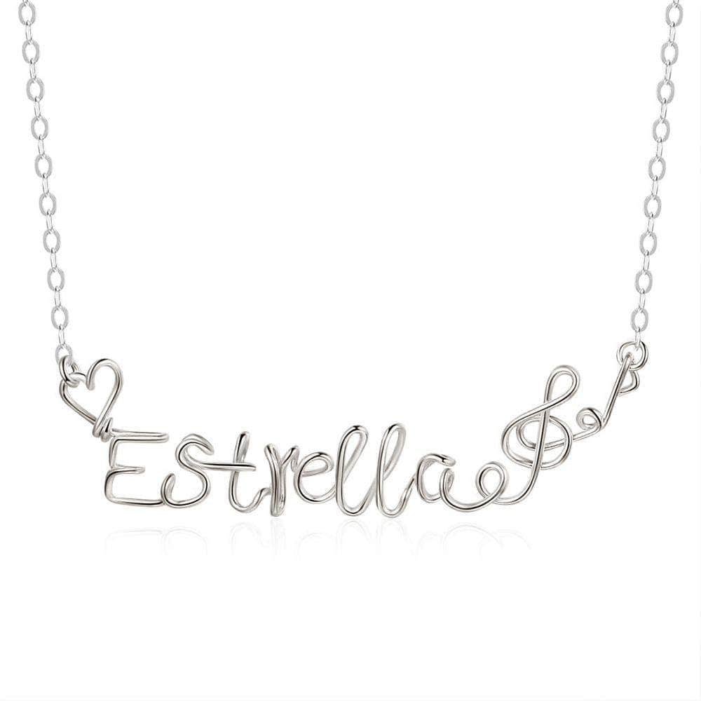 custom Necklace Sterling silver Twist Name Necklace