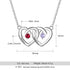 custom Necklace Twin Heart Birthstone & Engraved Necklace