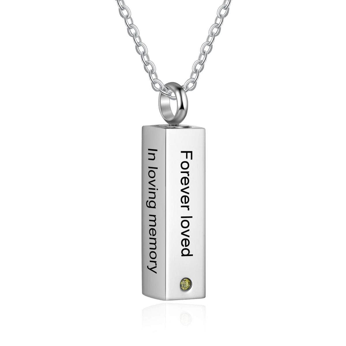 custom Necklace Vertical Bar Ashes Necklace