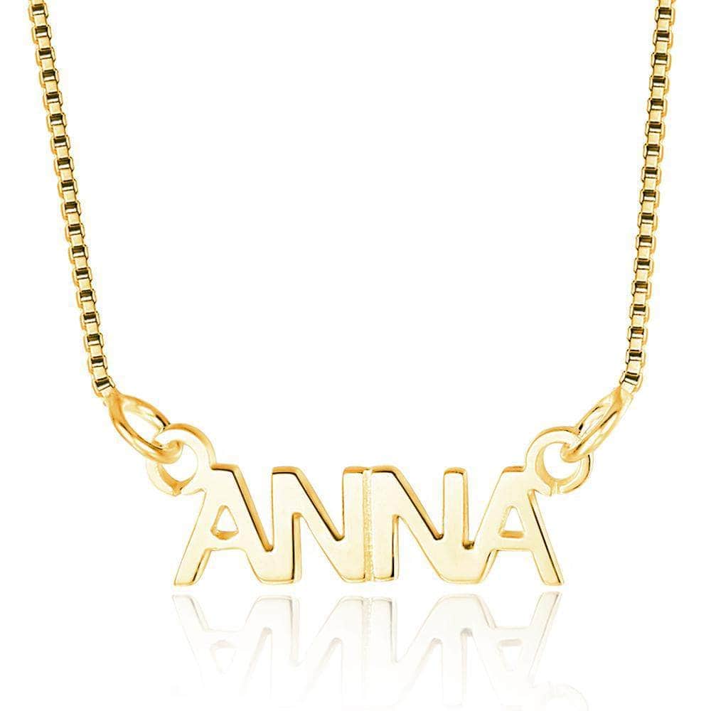 custom Necklace Yellow Gold Capital Letter Necklace