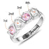custom Rings 4 Birthstones & Words Engraved XoXo Ring
