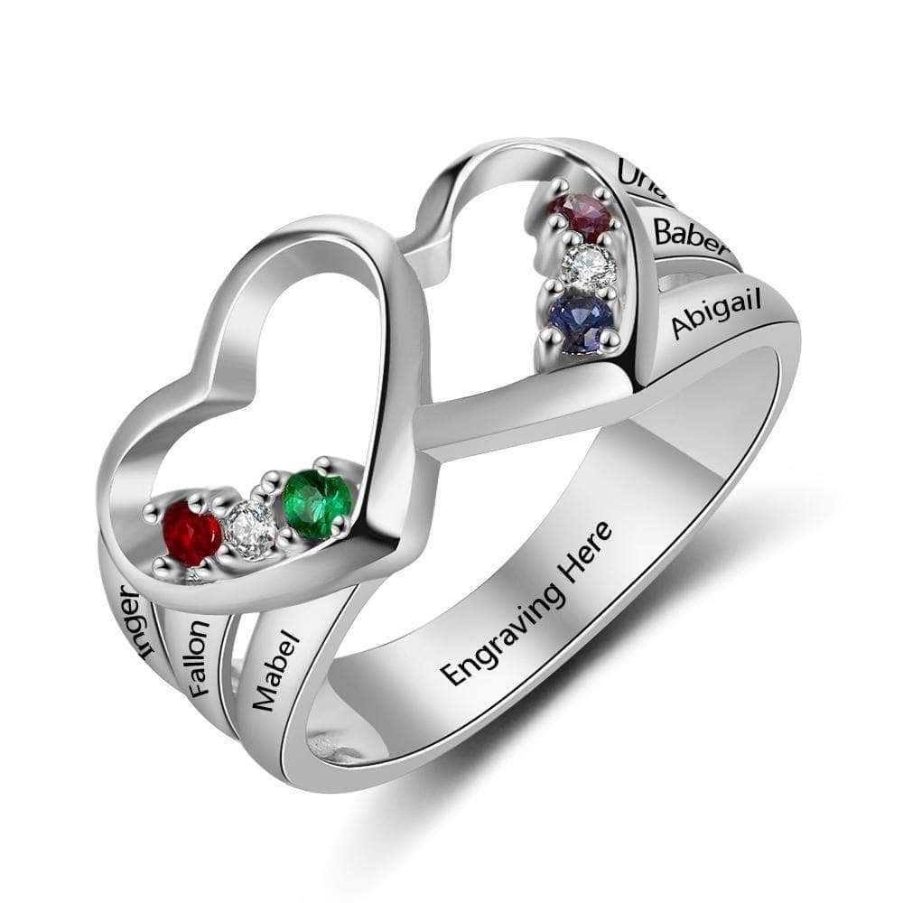 custom Rings Birthstone & Engraved Ring 103714