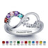 custom Rings Infinity Birthstone & Engraved Ring