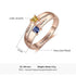 custom Rings Rose Gold Stone Birthstone & Engraved Ring