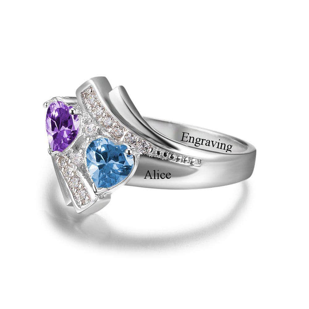 custom Rings Sterling Silver Birthstone Ring 000013