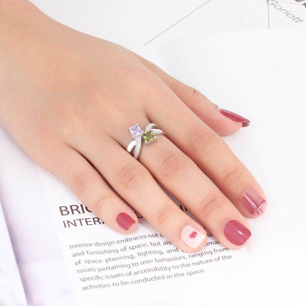 custom Rings Sterling Silver Birthstone Ring 000146