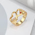 custom Rings Yellow Gold Birthstone & Engraved Ring 103572