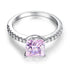 Delivery time 10 days Rings Silver Rings | Sterling Silver Pink 1.5 Ct