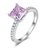 Delivery time 10 days Rings Silver Rings | Sterling Silver Pink 1.5 Ct