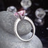 Delivery time 10 days Rings Silver Rings | Sterling Silver Pink 1.5 Ct