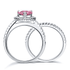 Delivery time 10 days Rings Sterling Silver 2 CT Pink Pear Ring