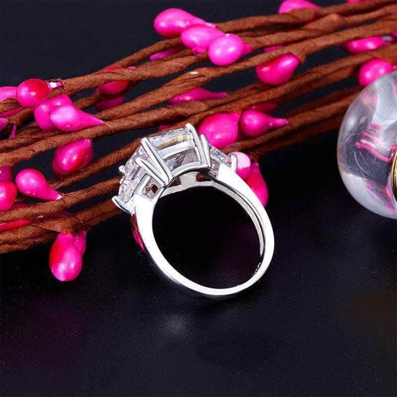 Delivery time 10 days Rings Sterling Silver Cushion Cut 4 Ct Ring