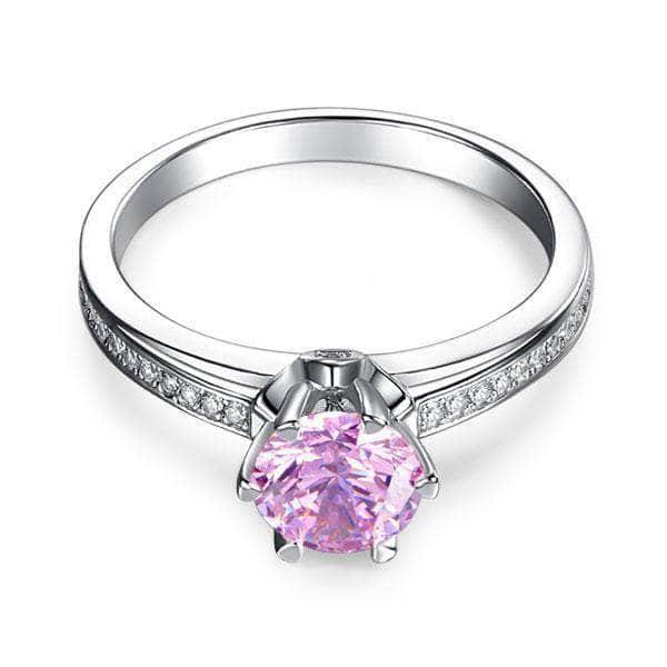 Delivery time 10 days Rings Sterling silver Pink 1.25 ct Ring