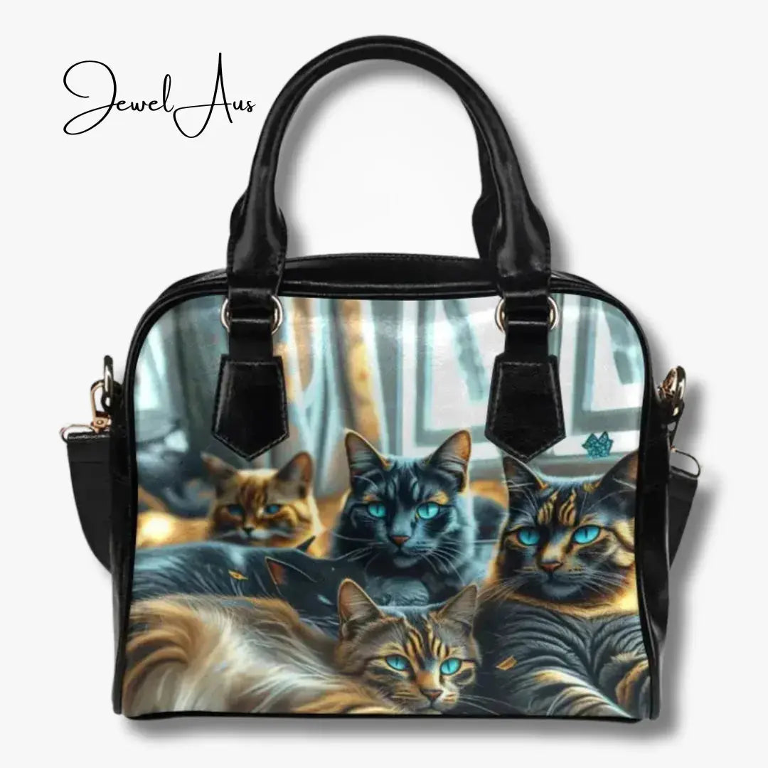 Inkedjoy Handbag Love Cats Printed Handbag