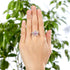 JEWEL AUS Rings Sterling Silver 2 CT Pink Pear Ring