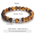 jewelaus Bracelet 19.5 cm / 2 / White Gold Plated Natural Stone Bracelets-Tiger Eye Stone