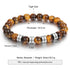 jewelaus Bracelet 19.5 cm / 4 / White Gold Plated Natural Stone Bracelets-Tiger Eye Stone