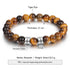 jewelaus Bracelet 21 cm / 2 / White Gold Plated Natural Stone Bracelets-Tiger Eye Stone