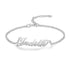 jewelaus Bracelet White Gold Plated Personalized Name Bracelet