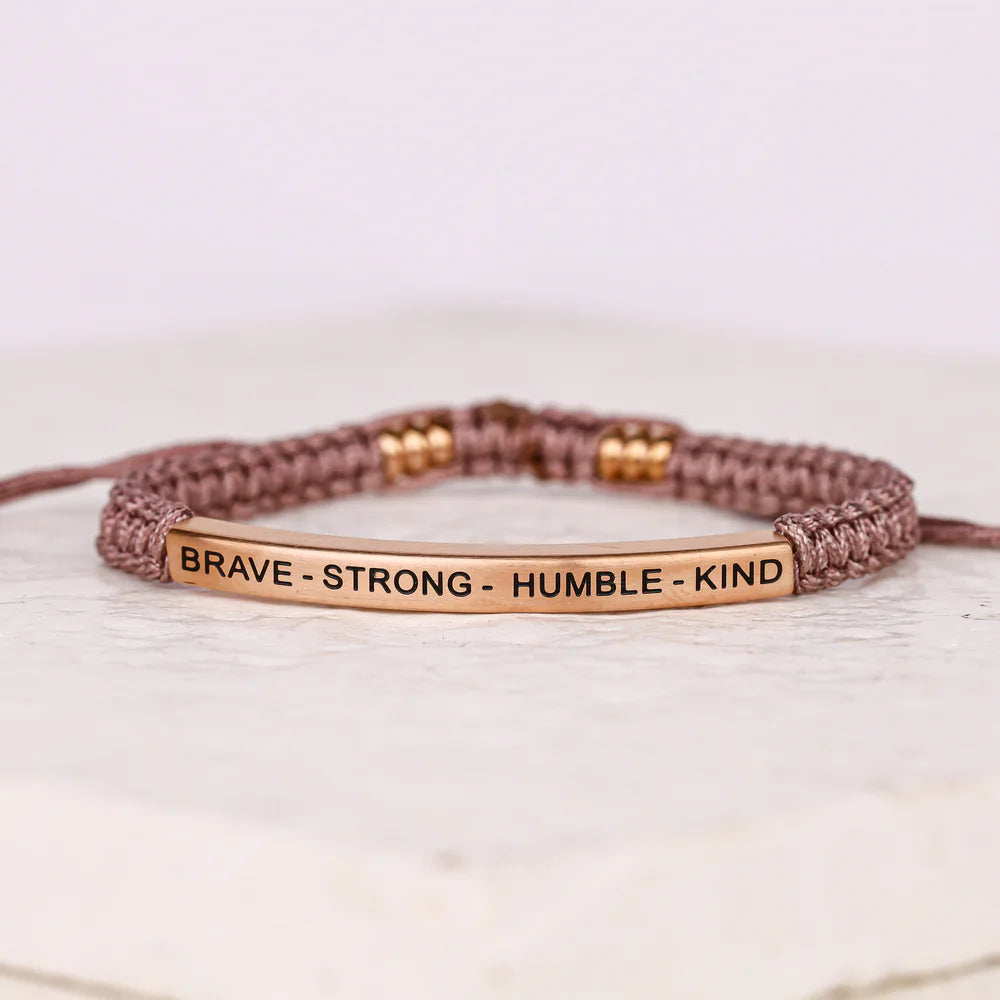 jewelaus BRACELETS BRAVE - STRONG - HUMBLE - KIND Cored Bracelet